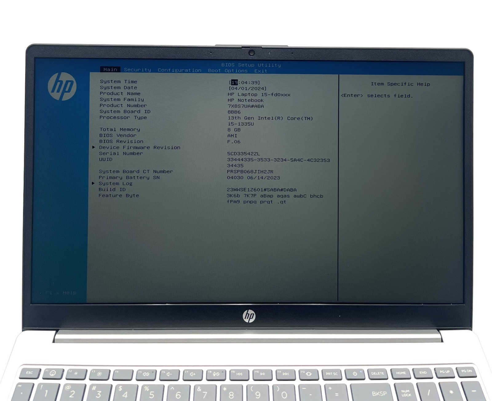 HP 15-FD0025ST 15.6″ i5-1335U 8GB RAM 256GB SSD Laptop Windows Ready