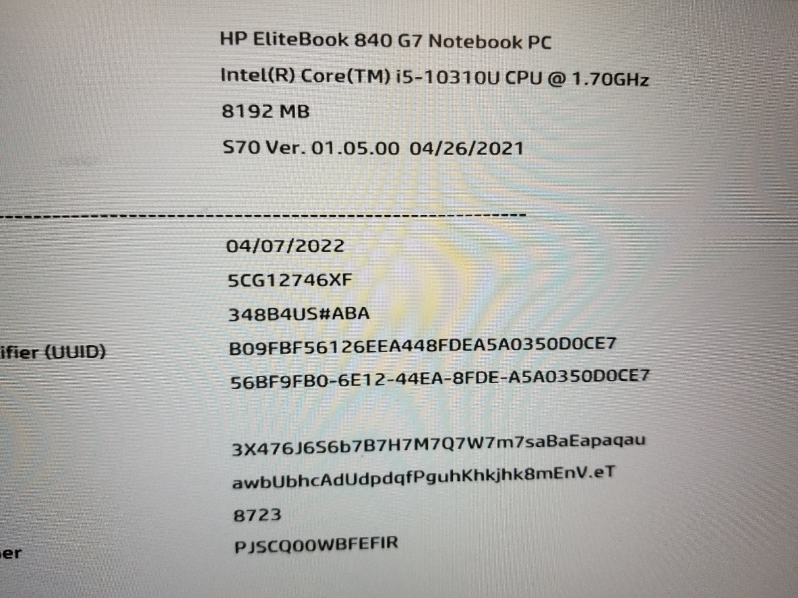 Lot of 2 HP EliteBook 840 G7 Intel Core i5-10310U 1.70GHz 8GB RAM NO SSD