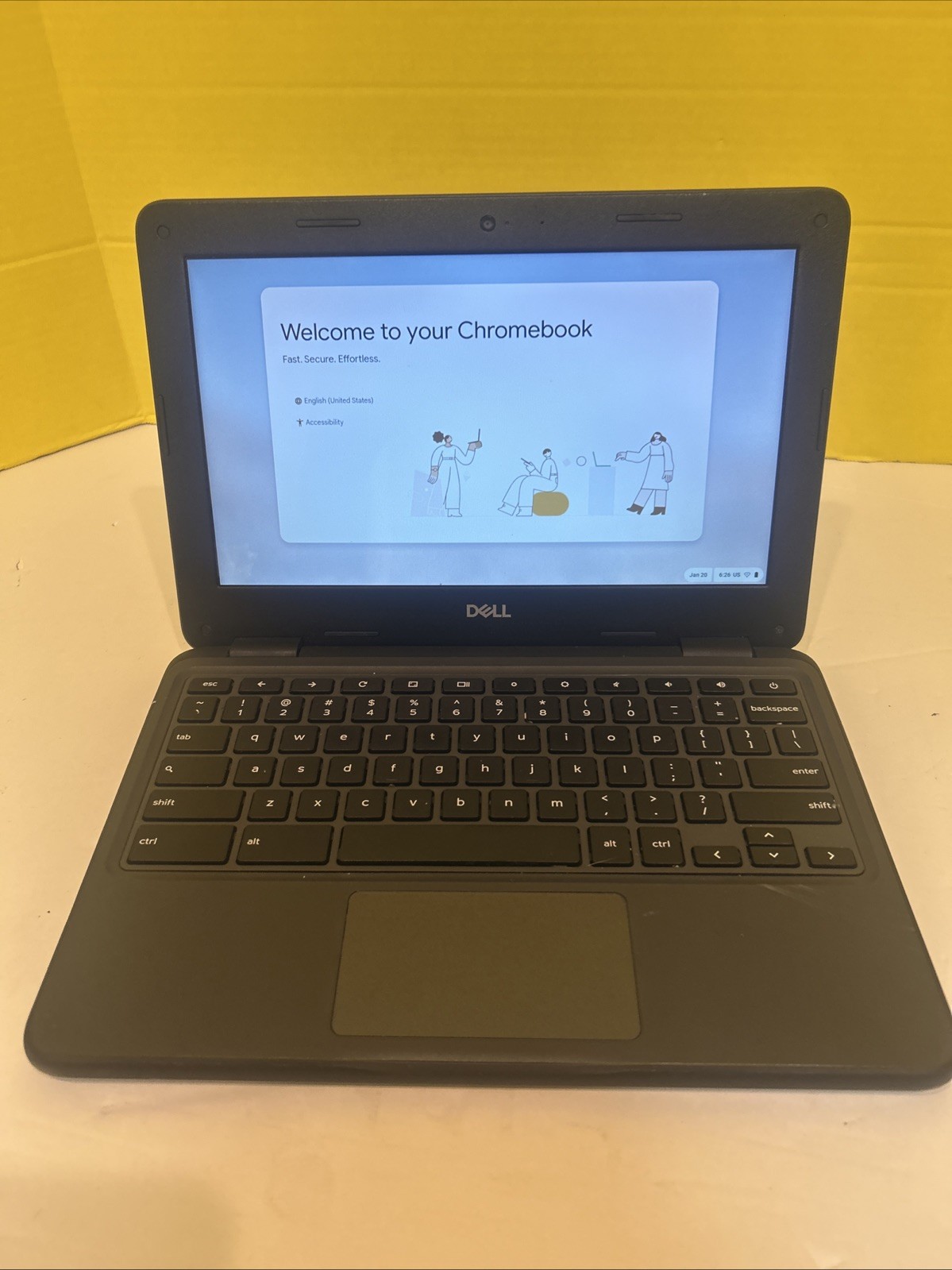 Dell Chromebook 3100 Touchscreen Tested Working No Charger Bezel Issue
