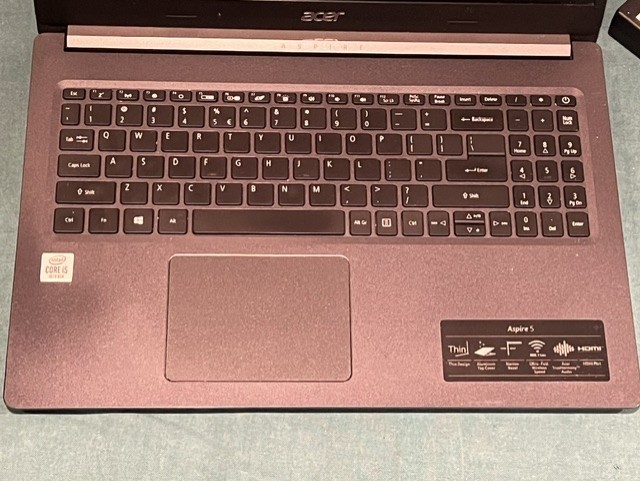 Acer A515-54 Laptop (i5-10210U 1.6 Ghz, 20GB, 512GB SSD & Power Supply) Batt=DOA