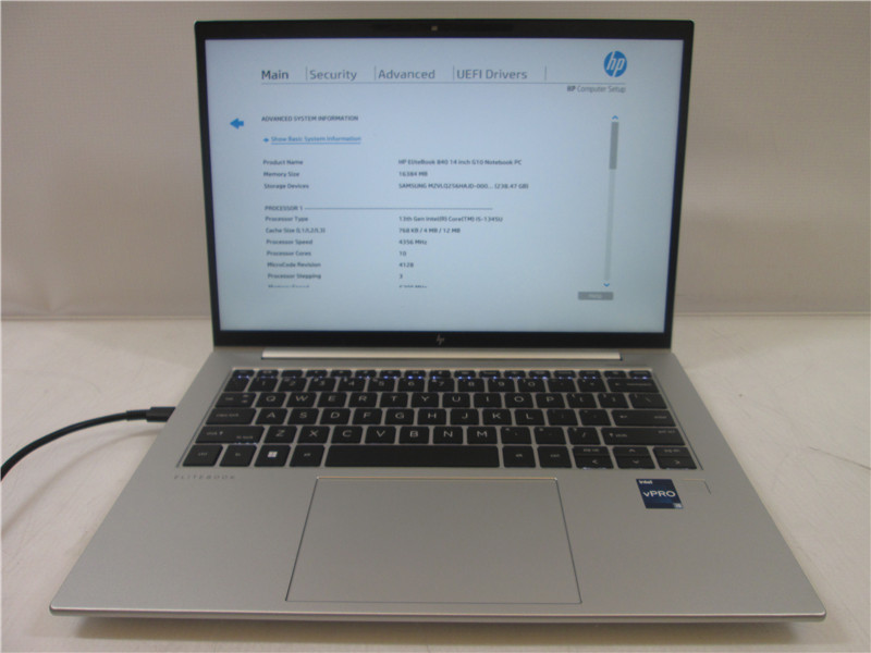 HP EliteBook 840 G10 Laptop i5-1345U 16GB 238GB SSD Win 11 COA No Battery
