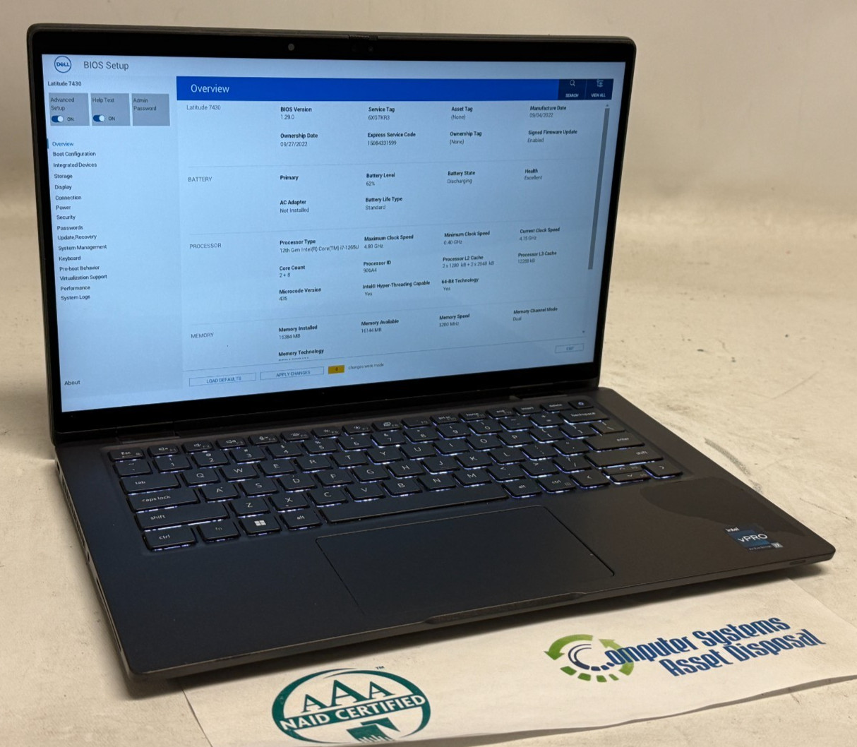 Dell Latitude 7430 2in1 14″ (i7-1265u – 16GB RAM – 512GB SSD – Win11Home)