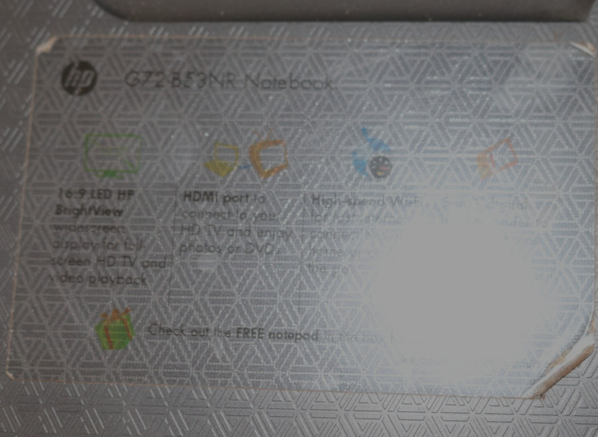 HP G72-B53NR 15″ Laptop Intel PARTS ONLY READ!