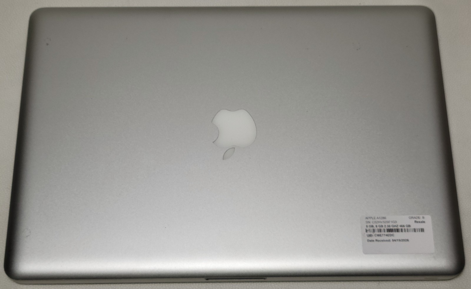 Macbook Pro A1286 i7-3615QM 16GB 500GB ADAPTER (UID CI6E774EDC)