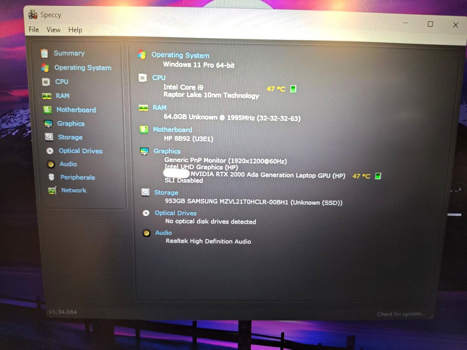 HP Zbook Fury 16 G10 — i9-13950HX / 64GB Ram / 1TB SSD / RTX 2000 Ada