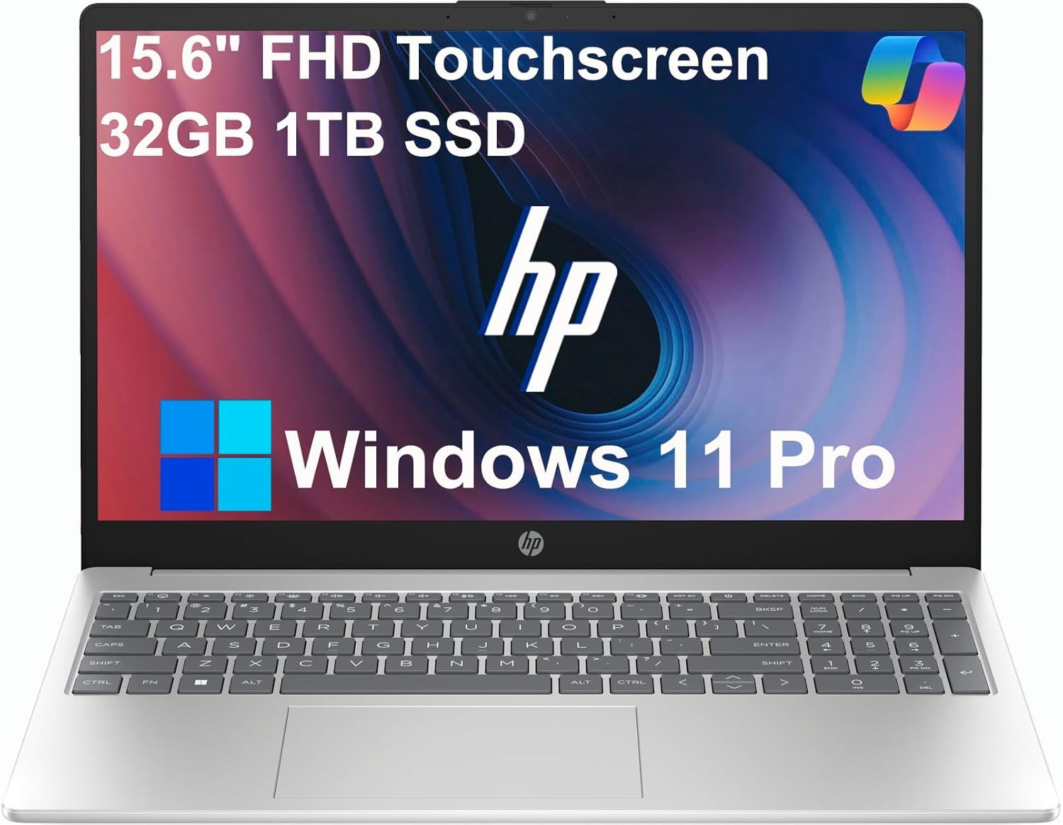 HP 15.6″Touch Laptop 15-fd0127dx Laptop Intel Core i7-1355U 32GB 1TSSD with W11P