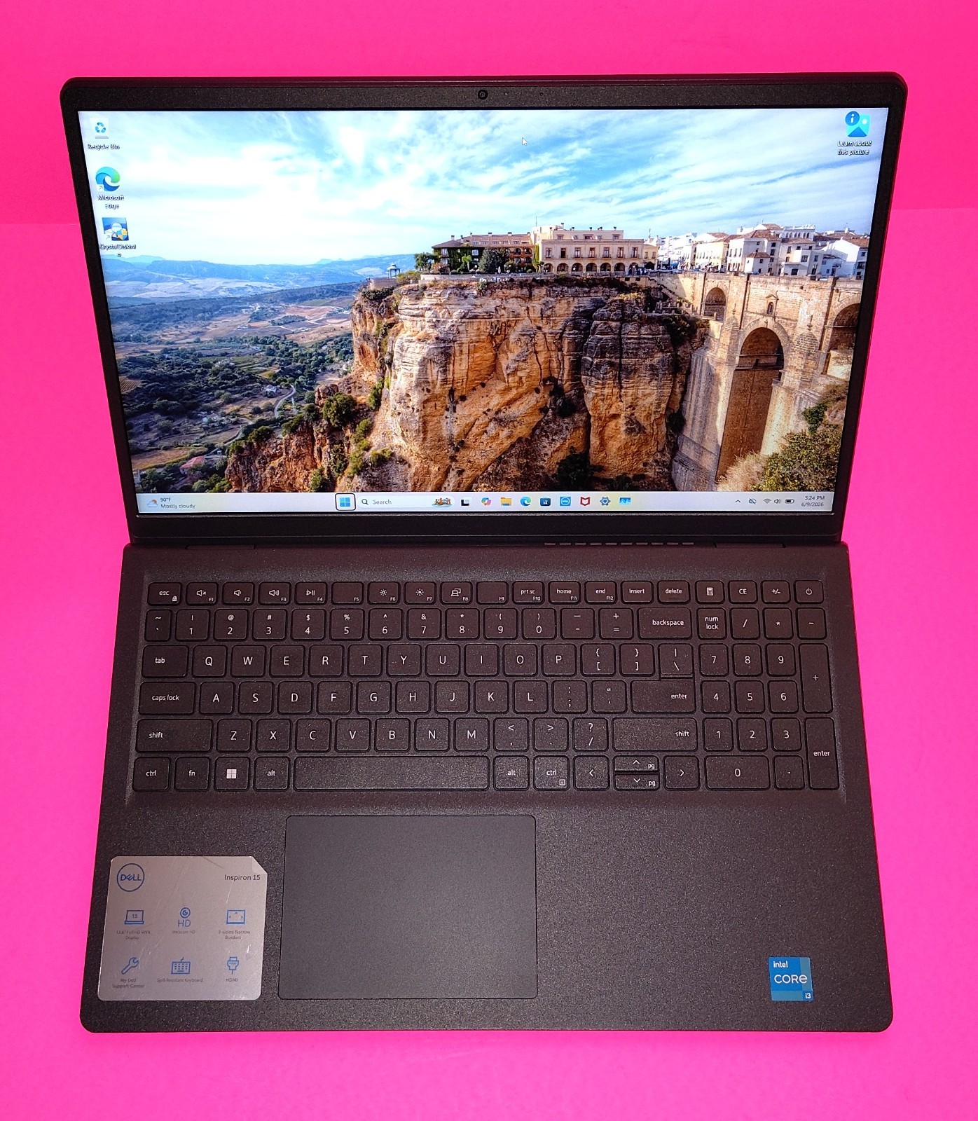 Dell Inspiron 15 3520 Laptop 15.6″ FHD Intel i3-1215U 256GB SSD 8GB RAM Win 11