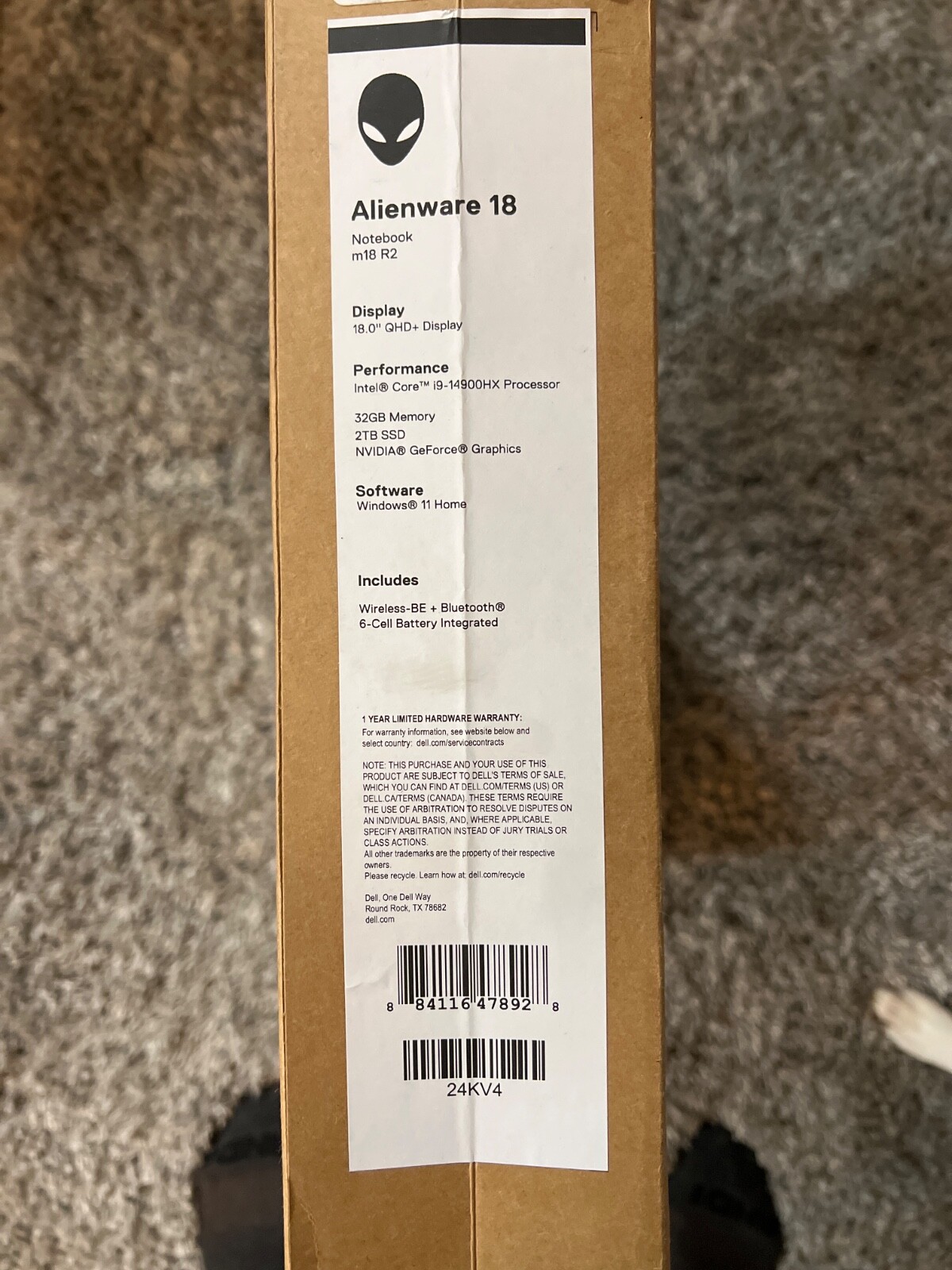 Alienware – m18 R2 18″ 165Hz Gaming Laptop QHD – Intel Core 14th Gen i9 with …