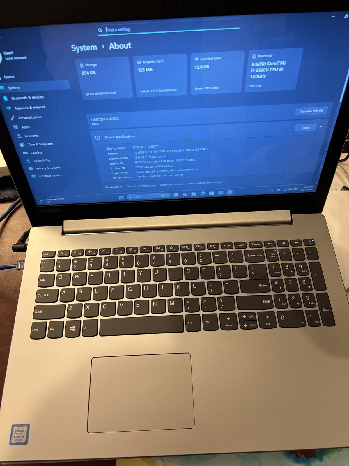 Lenovo IdeaPad 330 Intel Core i7-8550U 1TB 15.6 Inch – Touch Screen