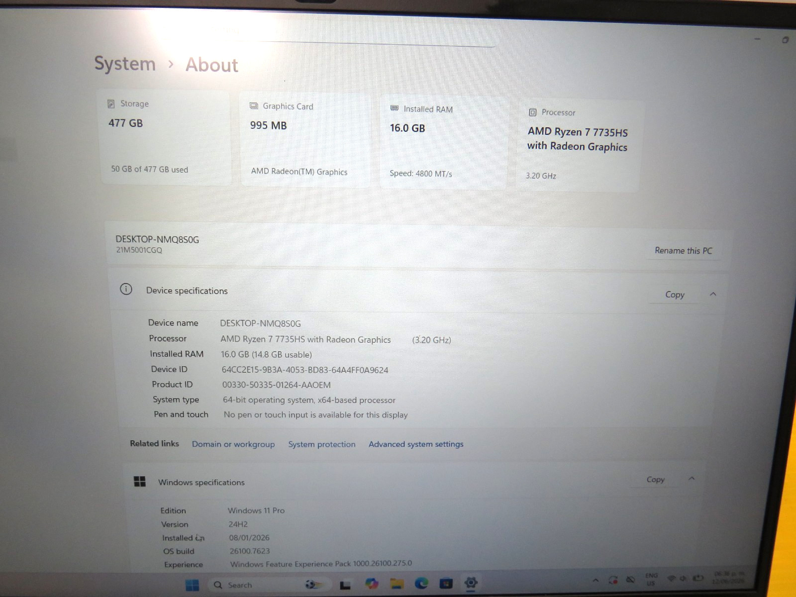 Lenovo ThinkPad E16 Gen 2 16″ 16GB RAM 512GB laptop 3.20GHz Win 11 Pro