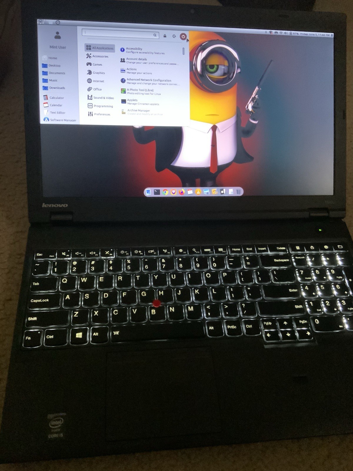 Lenovo ThinkPad T540p 15.6″ Core i5 2.8GHz 12GB RAM 512GB SSD Linux Mint 2026