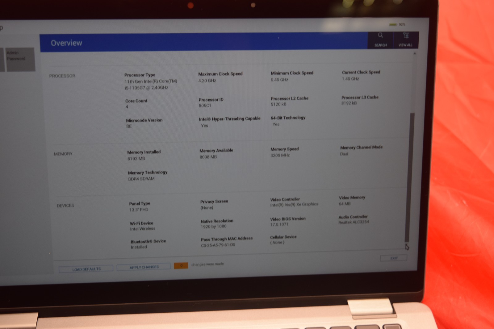 Dell Latitude 5320 Used 13.2″ i5-1135G7, 256GB NVMe, 8GB RAM