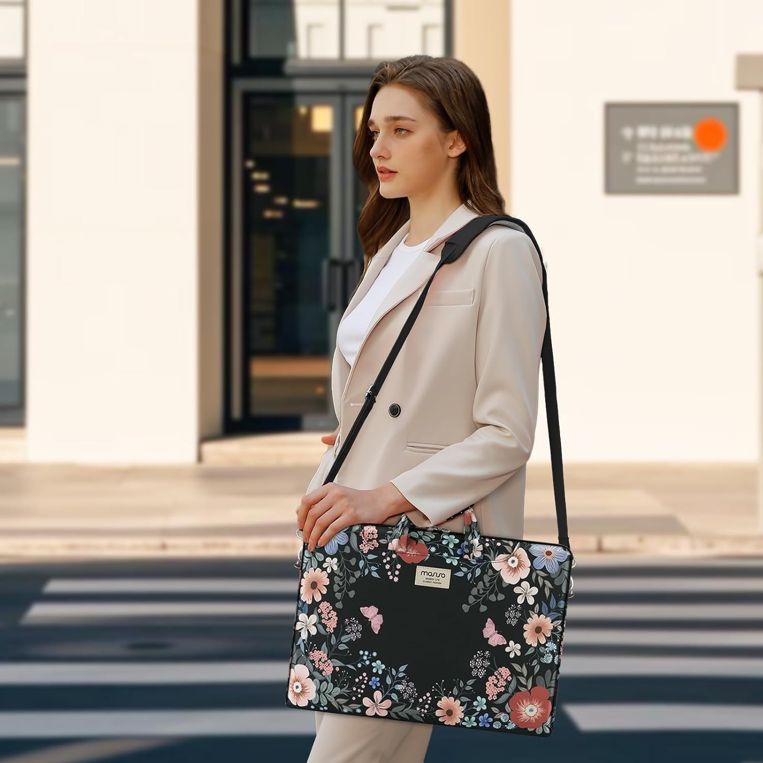 Laptop Bag for Women, 15.6 inch Computer Bags Compatible with MacBook Pro 16 inc
