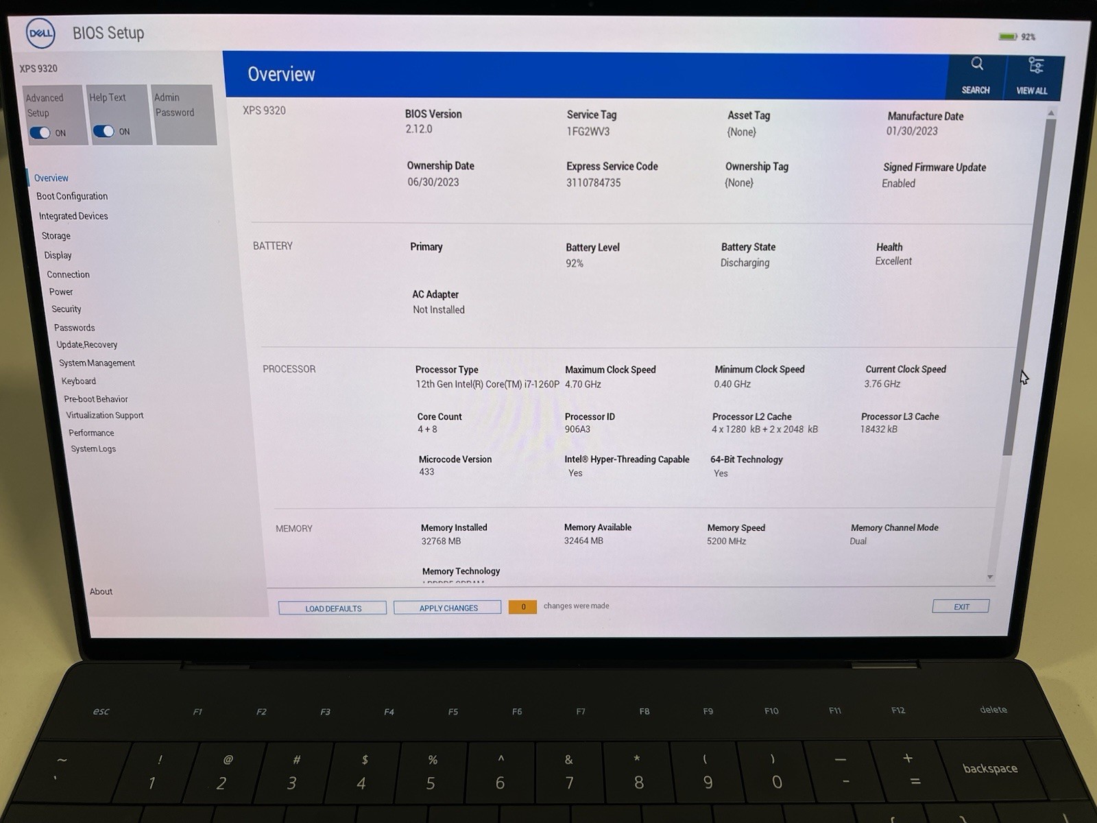 Dell XPS 13 Plus 9320 OLED Touchscreen i7 32GB RAM 1TB SSD Graphite Laptop