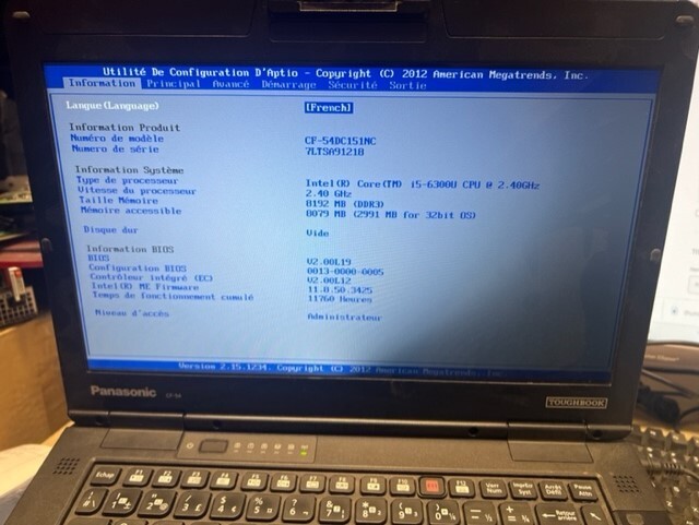 Panasonic Toughbook CF-54 , 14″ , i5-6th 6300U Gen 8GB 240GB SSD