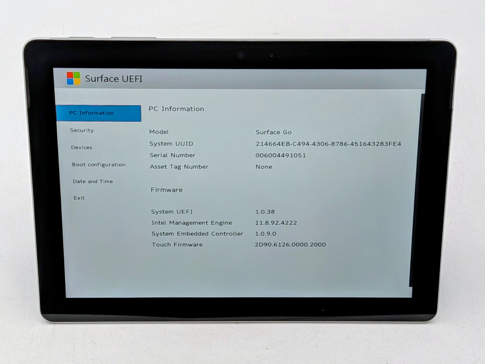 Microsoft Surface Go 2-in-1 10″ 1800 x 1200 Touch PENTIUM 4415Y 4GB W10P *READ*