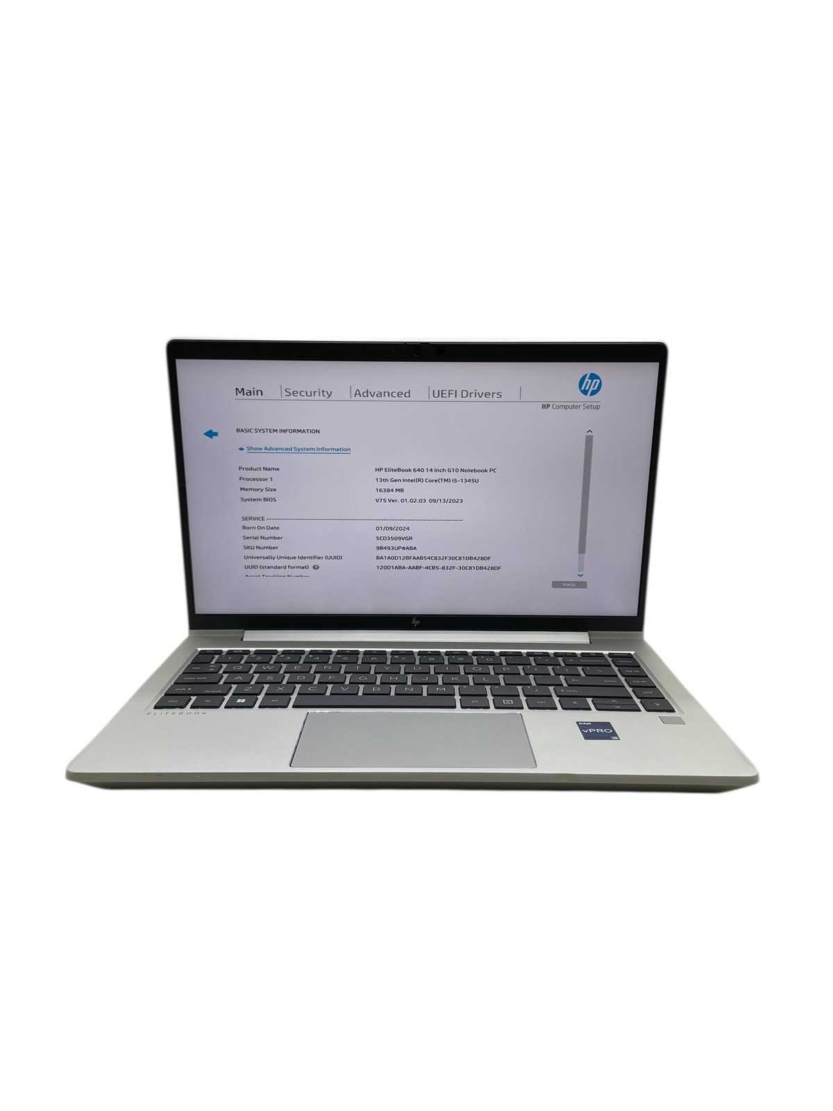 HP Elitebook 640 G10 14″ – i7-1265U – 16GB RAM – 512GB SSD – Grade D