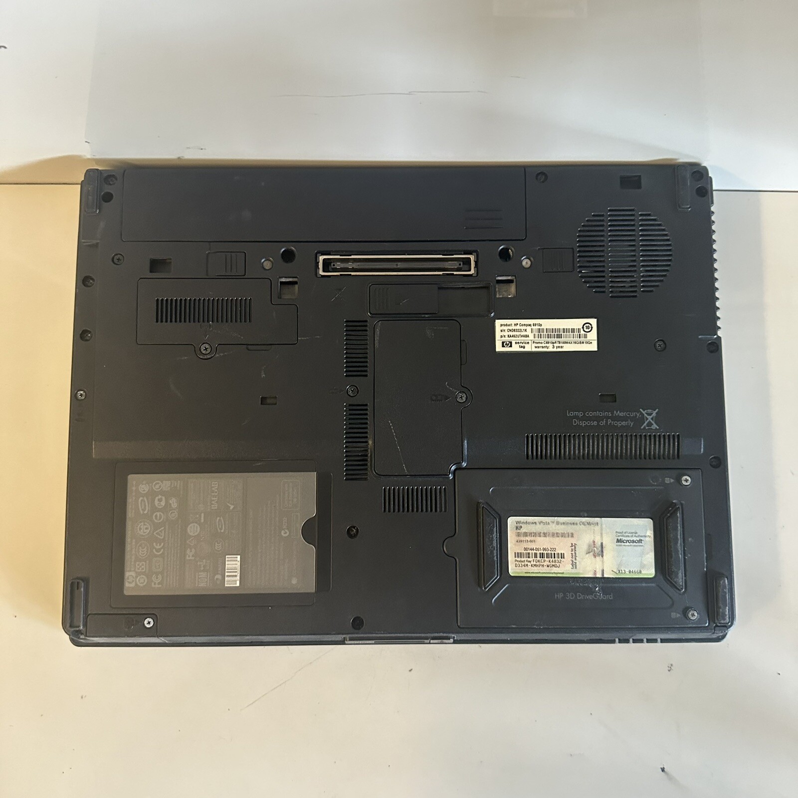 HP Compaq 6910p 14” Laptop 1GB RAM 80GB HDD Scraps/Salvage