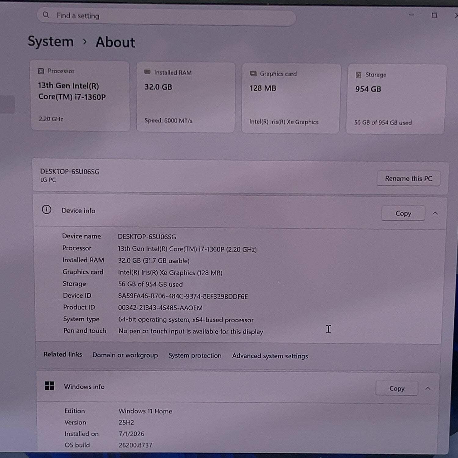 Broken LG Gram Style 16Z90RS 16″ i7-1360P 2.2GHz 32GB RAM 1TB SSD READ