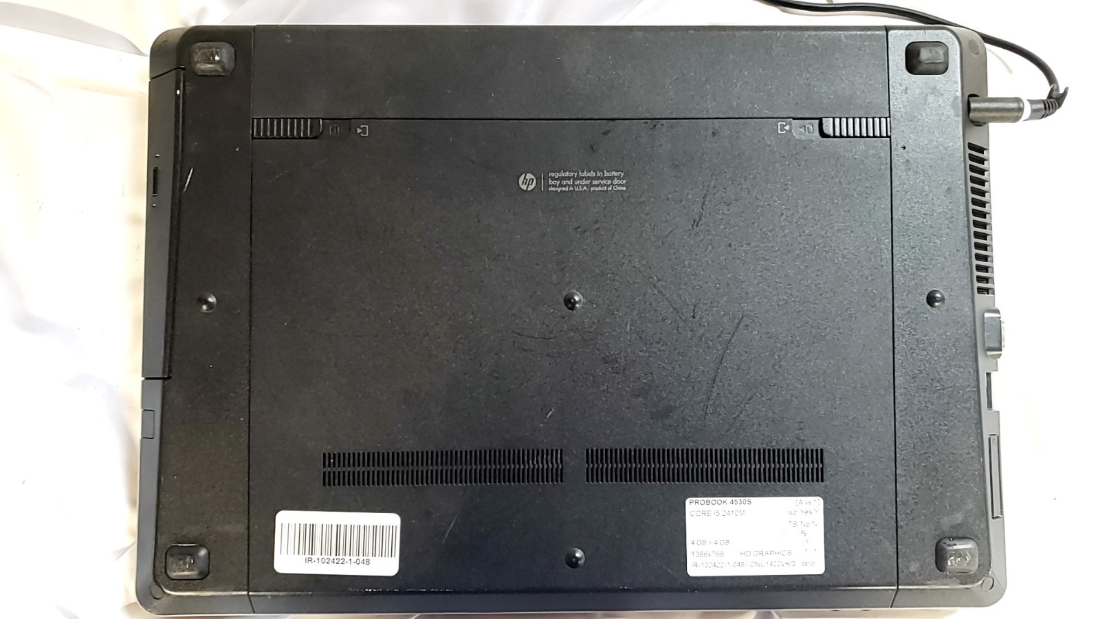HP ProBook 4530s Laptop i5-2410M 2.30GHz 4GB RAM No HDD No Battery Silver