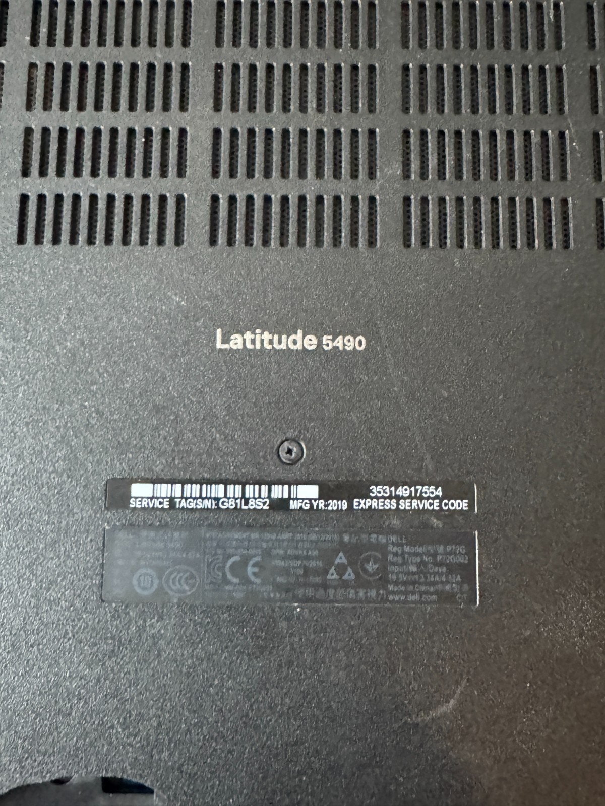 Dell Latitude 5490 Core i5-8350U, 16GB RAM, 256GB SSD, Win11 PRO *READ #5573