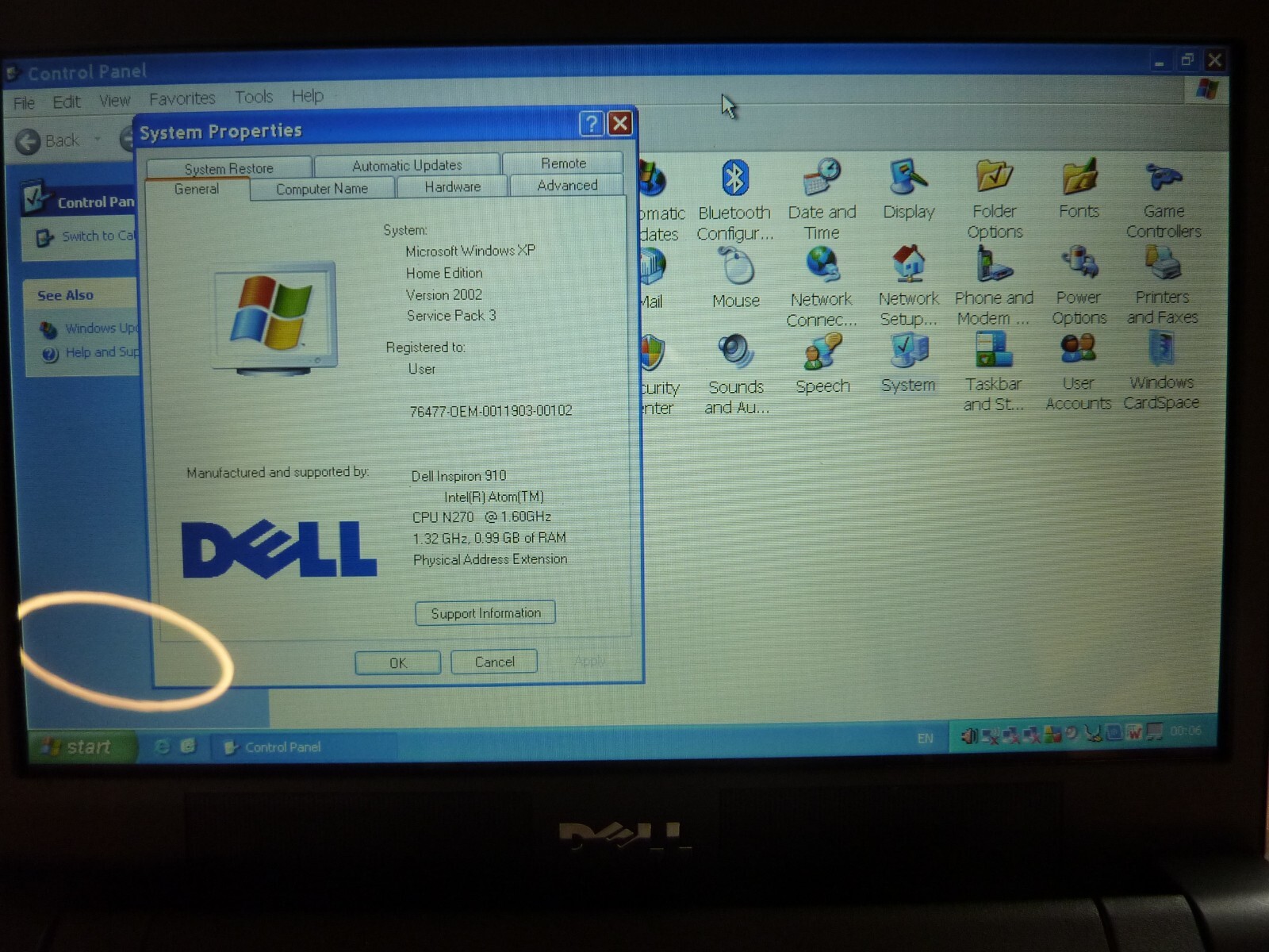 Dell Inspiron 910 9″ Laptop NEW, Black, with Power Supply (NEW)