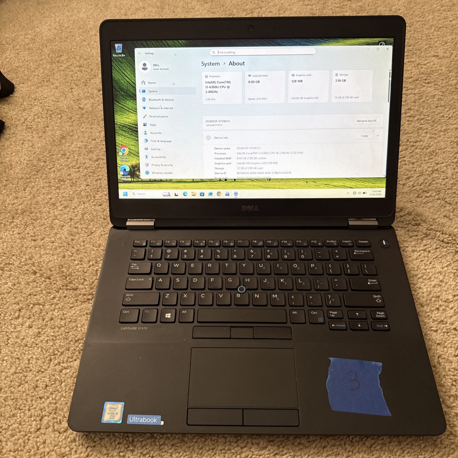 Dell Lattitude E7470 14 Laptop Core I5