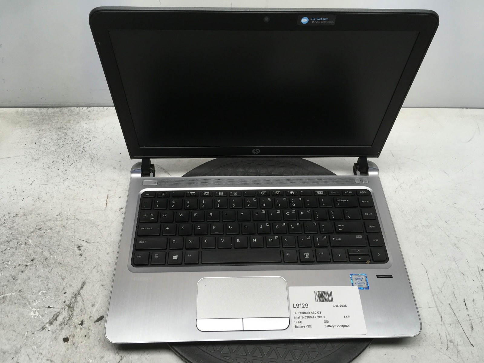 HP ProBook 430 G3 Intel i5-6200U 2.3GHz 4 GB NO HDD