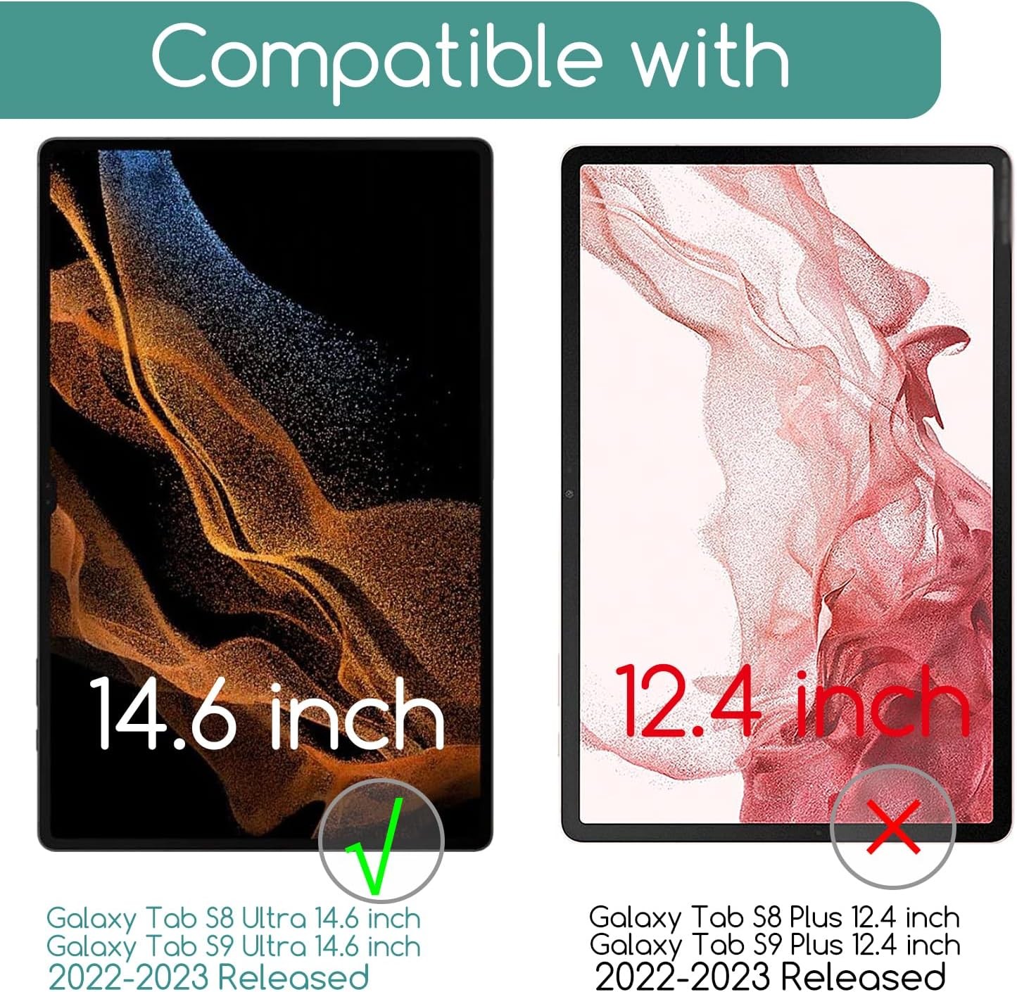 2-Pack Screen Protector for Samsung Galaxy Tab S11 Ultra, S10 Ultra, S9 Ultra, S