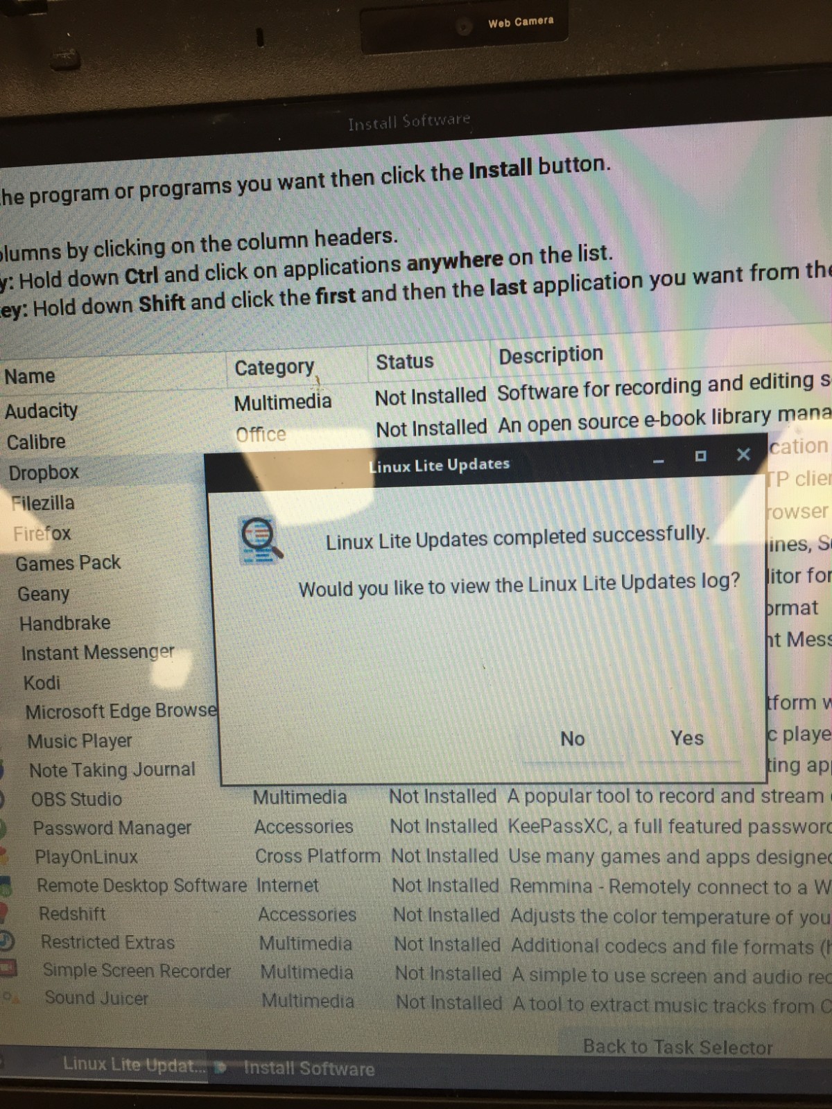 Toshiba Satellite L305-S5885 15.4″ T3400 2.16Ghz 160gb HDD – Linux Lite Working!
