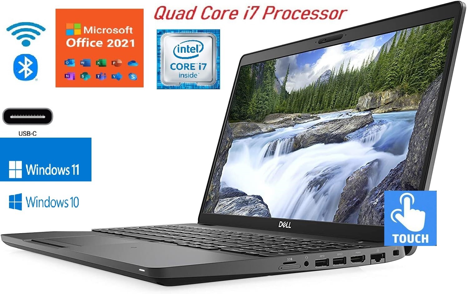 Dell Latitude 5500 i7-8665U Touch 16GB 32GB RAM 512GB 1TB 2TB SSD Win10P / Win11