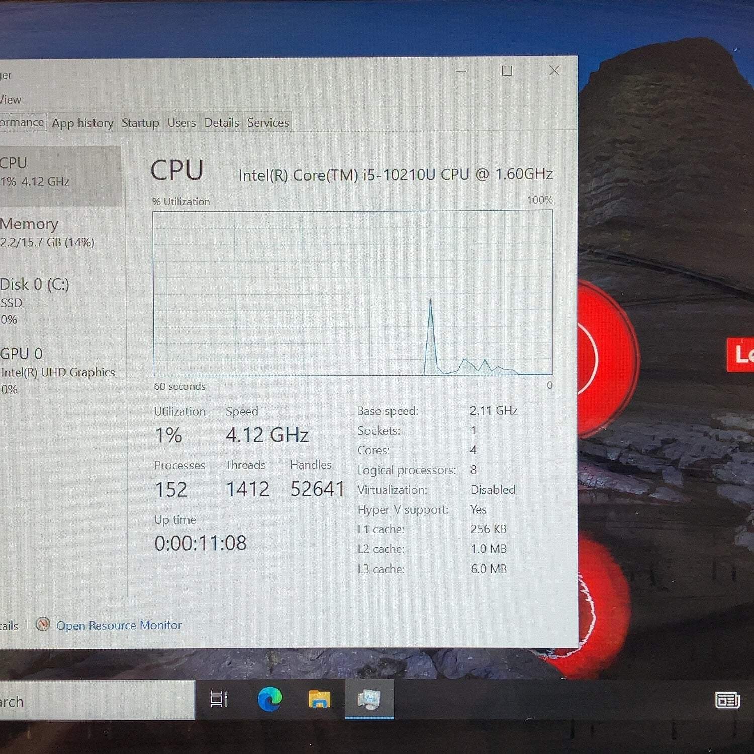 Lenovo ThinkPad L13 Yoga Gen 1 20R6 13.3″ i5-10210U 1.6GHz 16GB RAM 256GB SSD
