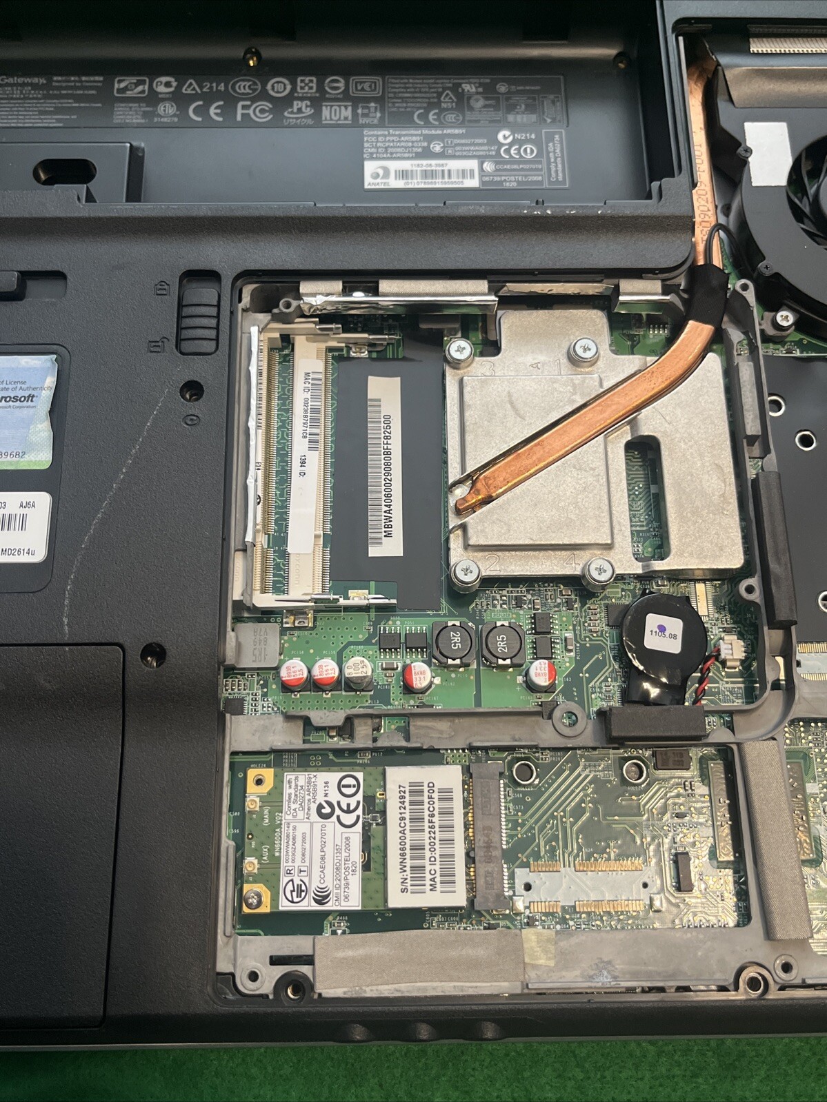Gateway MD2614U Motherboard AMD Turion X2 RM-72 2.1Ghz DDR2 @10A4