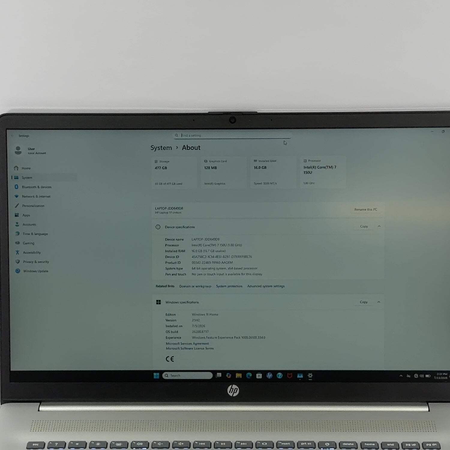 HP 17-cn4071c1 16GB RAM 512GB