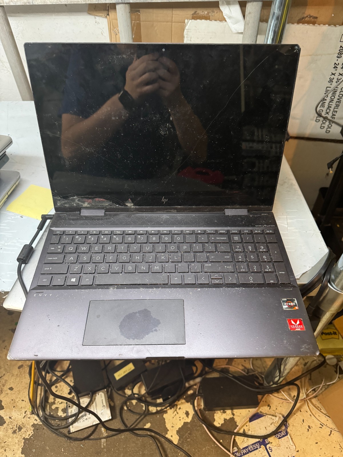 HP Envy x360 15-cp0053cl AMD Ryzen 5 Laptop for Parts/Repair #5509