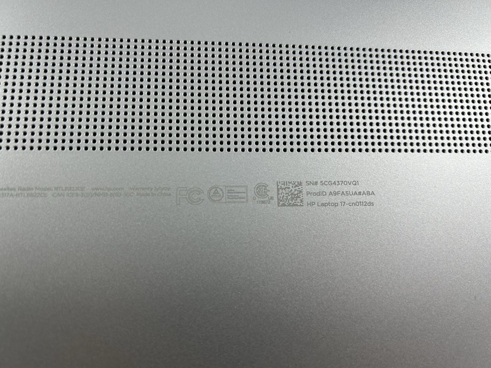 HP Laptop 17-cn0112ds 17.3” Celeron N4120 4GB RAM 128GB SSD Win11 – Tested