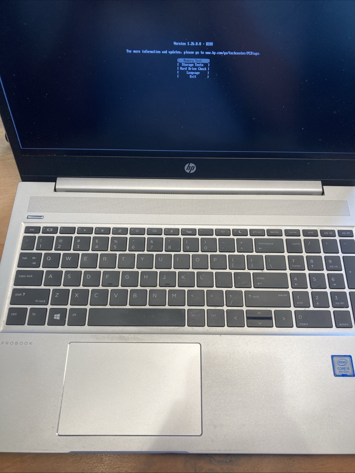 HP ProBook 450 G6 15.6″ i5-8265U 1.60 GHz 8 GB RAM No SSD No OS No AC