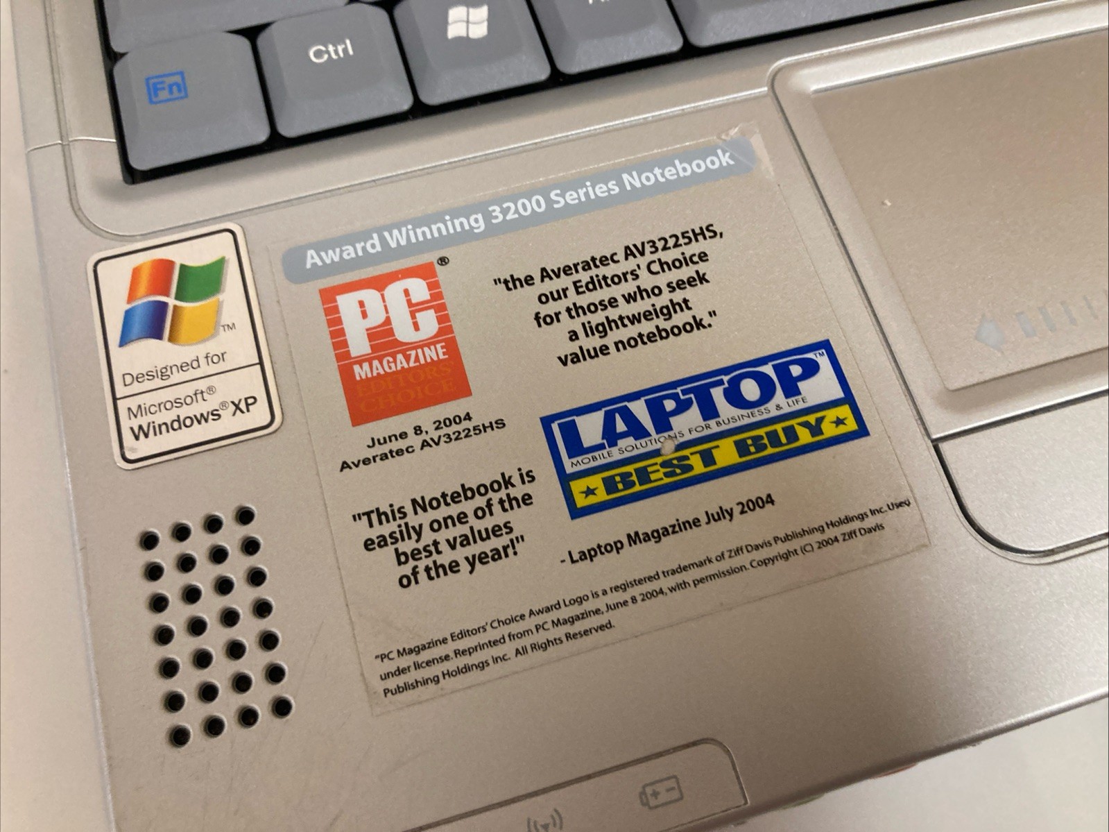 💻 Averatec 3200 💾 AMD Athlon XP-M 2000+ 512MB RAM🔋Turns On | No HDD | Vintage