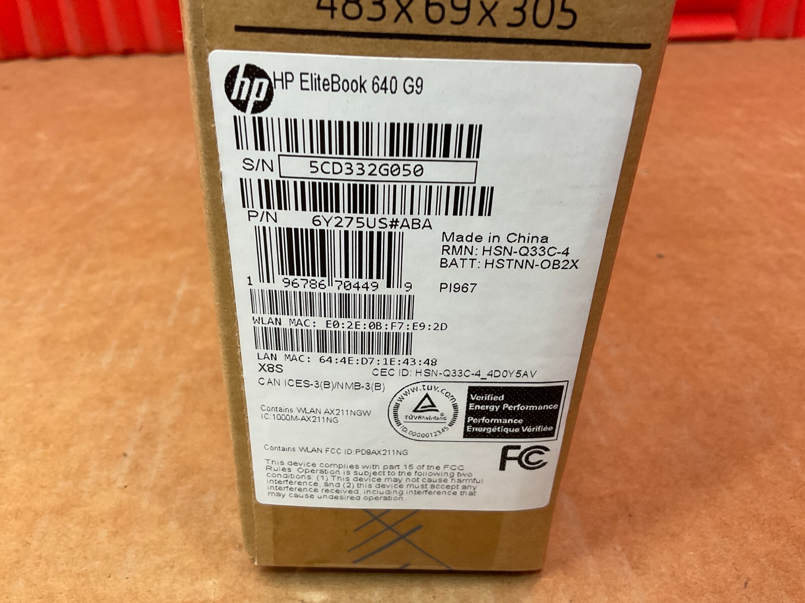 HP EliteBook 640 G9 i5-1245U 16GB 256GB BT5 WiFi6E 14F W10-11P64 6Y275US#ABA