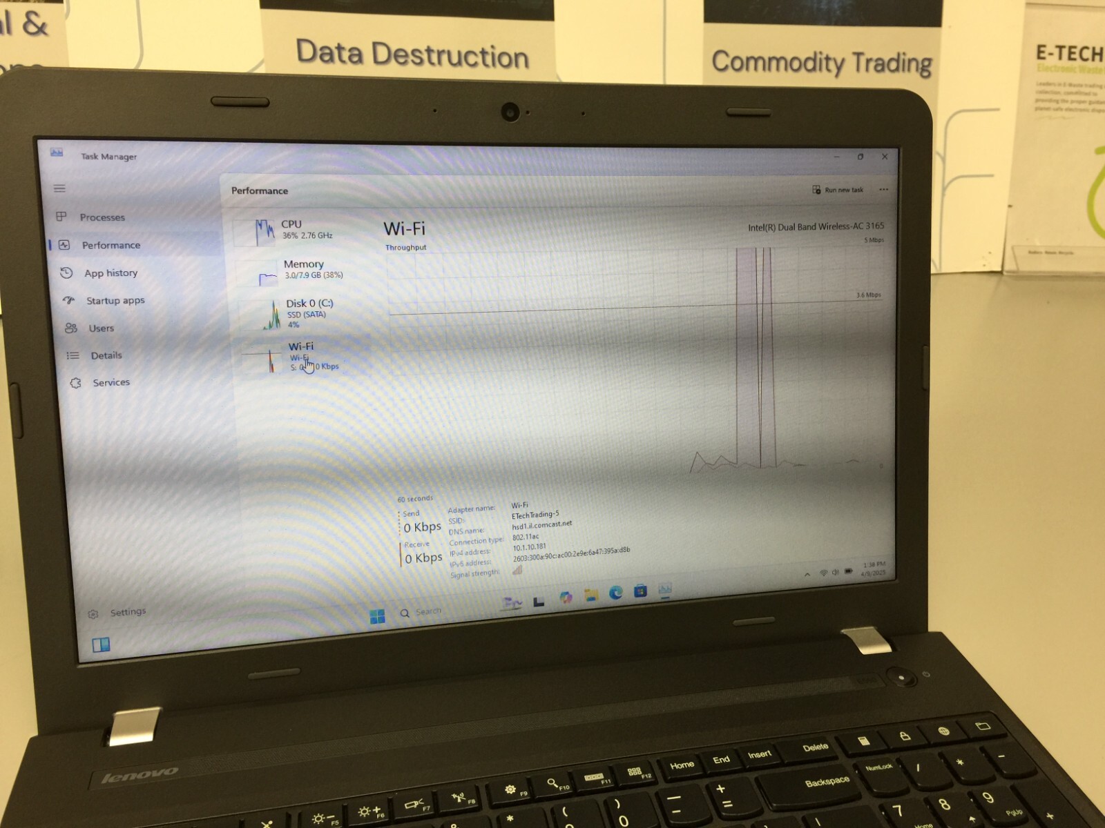 LENOVO THINKPAD E560 Intel Core i5 6th gen 2.30 GHz 8GB RAM 240 GB SSD