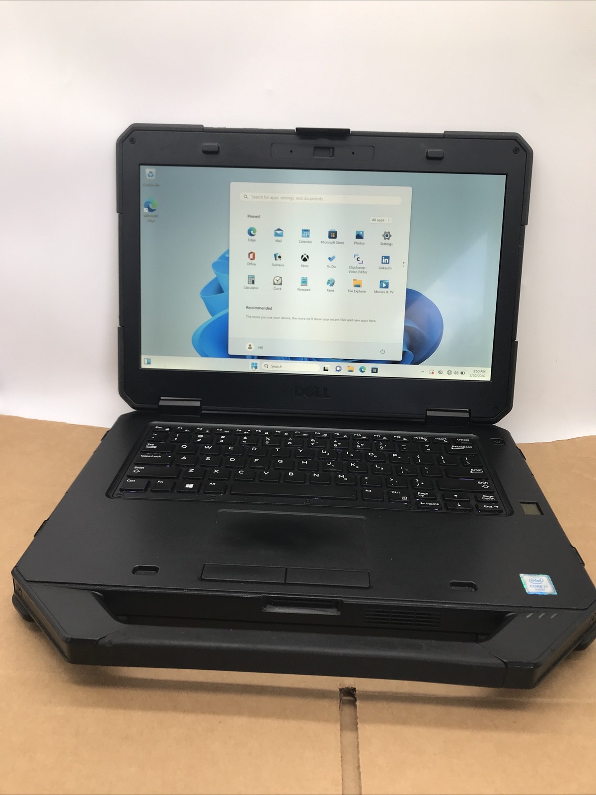 DELL LATITUDE 14 RUGGED 5414 Core I7-6600U @2.60Ghz 16GB RAM 256 SSD WIN 11 Pro