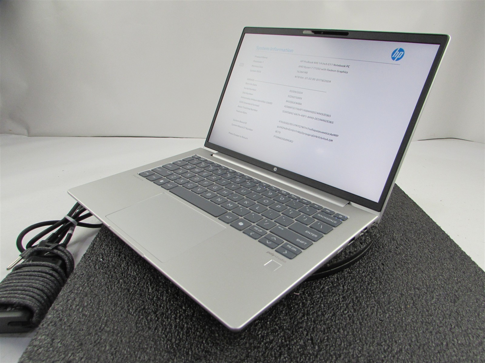 HP PROBOOK 445 (G11) AMD RYZEN 7 7735U 256GB SSD 16GB RAM AMD GPU WIN 11 PRO