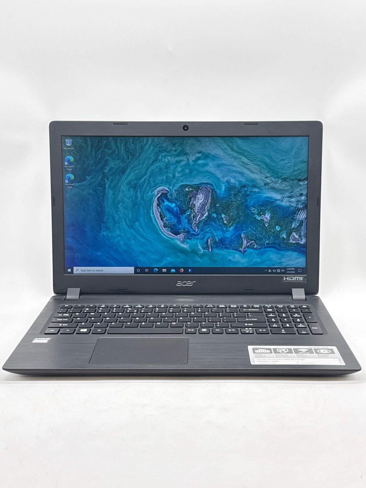 Acer Aspire 3 15.6″ A315-21 AMD E2-9000e@1.5GHz 4GB RAM 1TB HDD Laptop