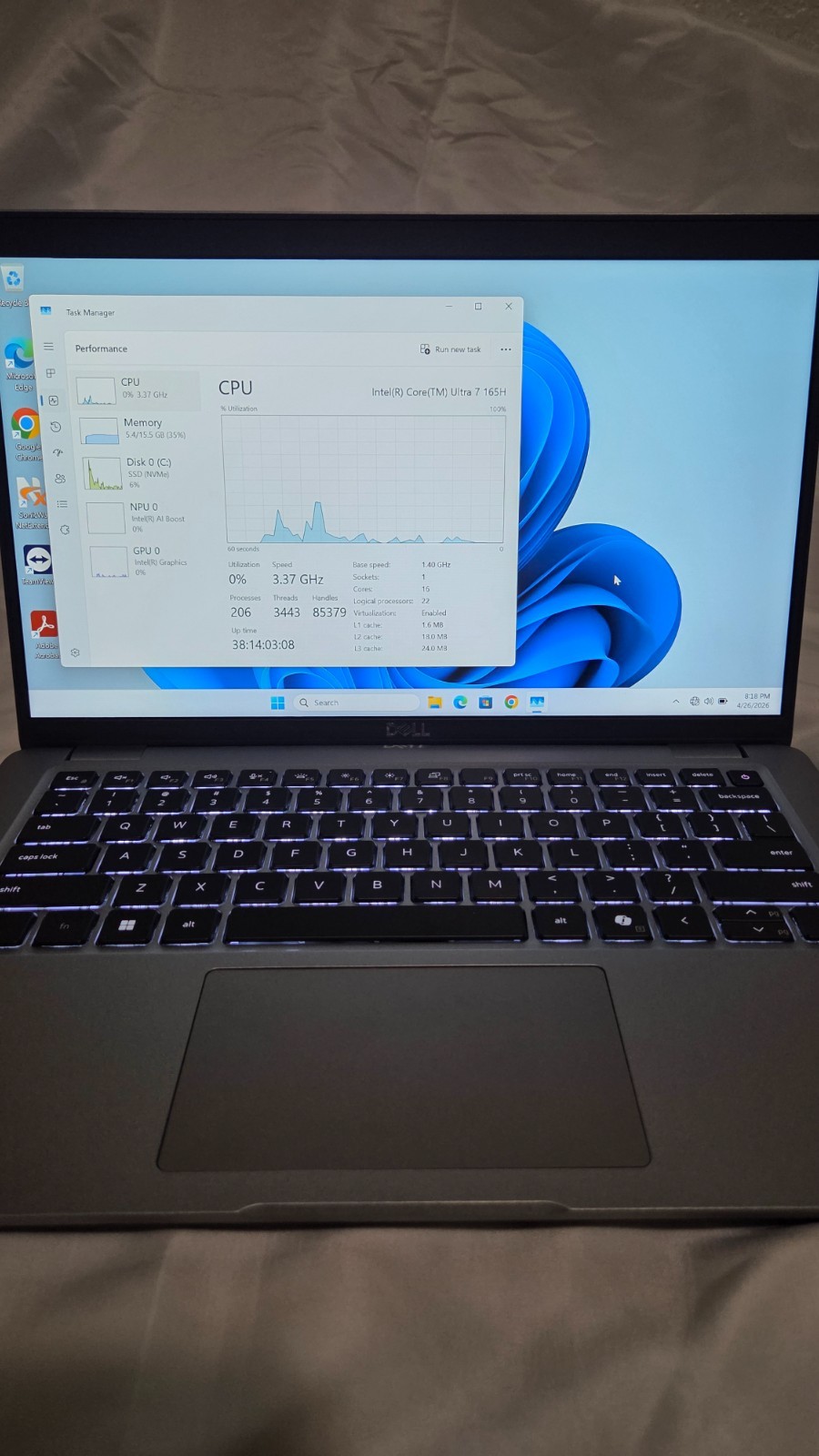 Dell Latitude 5450 Intel Ultra 165H – DDR5 16GB RAM – 512GB SSD