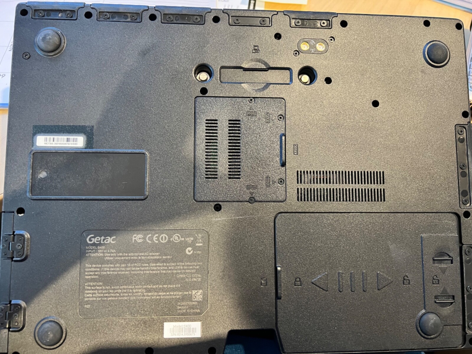 14″ GETAC S400G3 Rugged Laptop I5-4210M 4th gen. CPU no OS includes HD & caddy