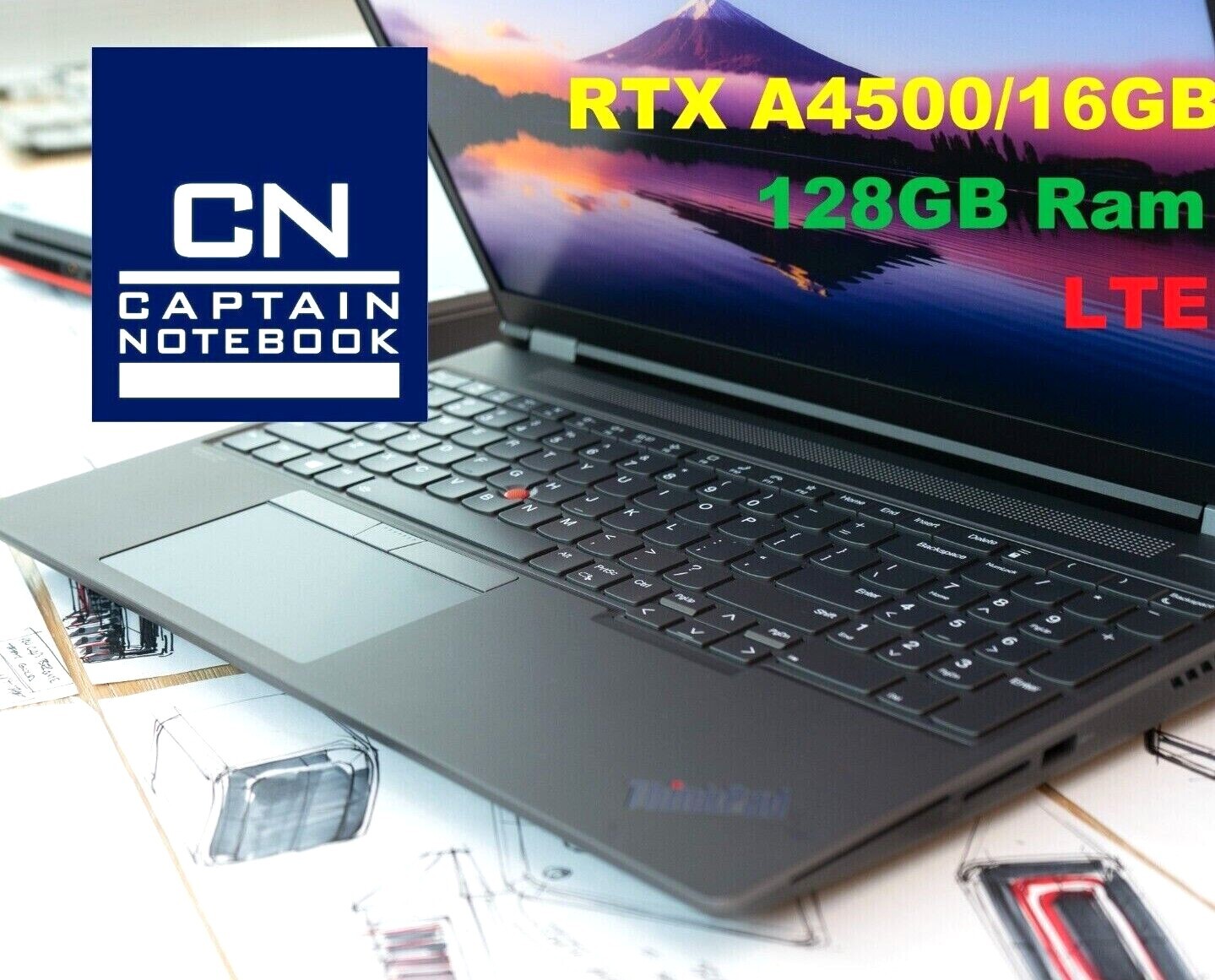 128GB RAM/LENOVO THINKPAD P16 NVIDIA RTX A4500 i7 VR CAD 4TB LTE 16″ WORKSTATION