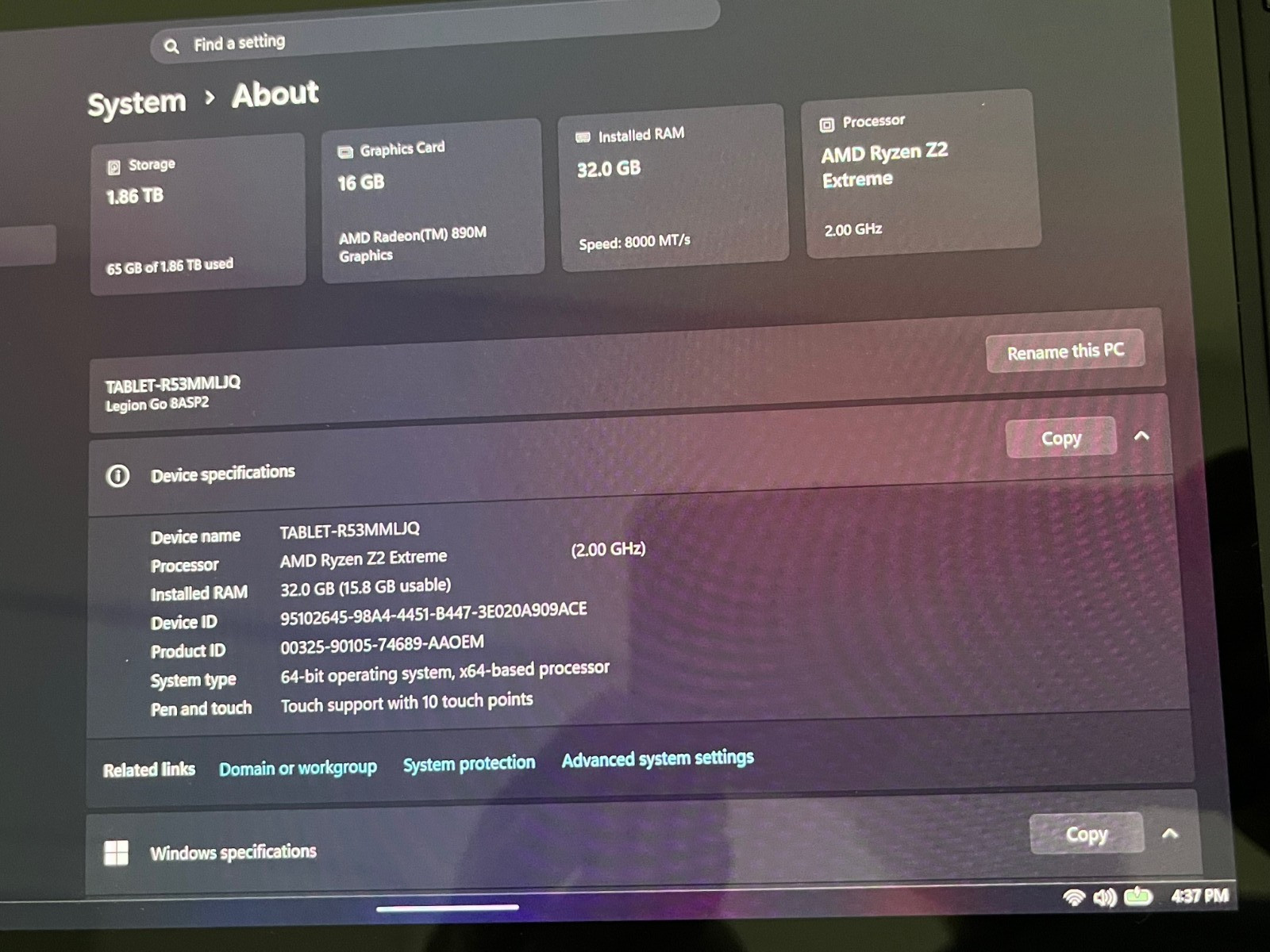 Lenovo Legion Go 2 Handheld Gaming Ryzen Z2 Extreme 32GB 2TB 8.8″ OLED 144Hz