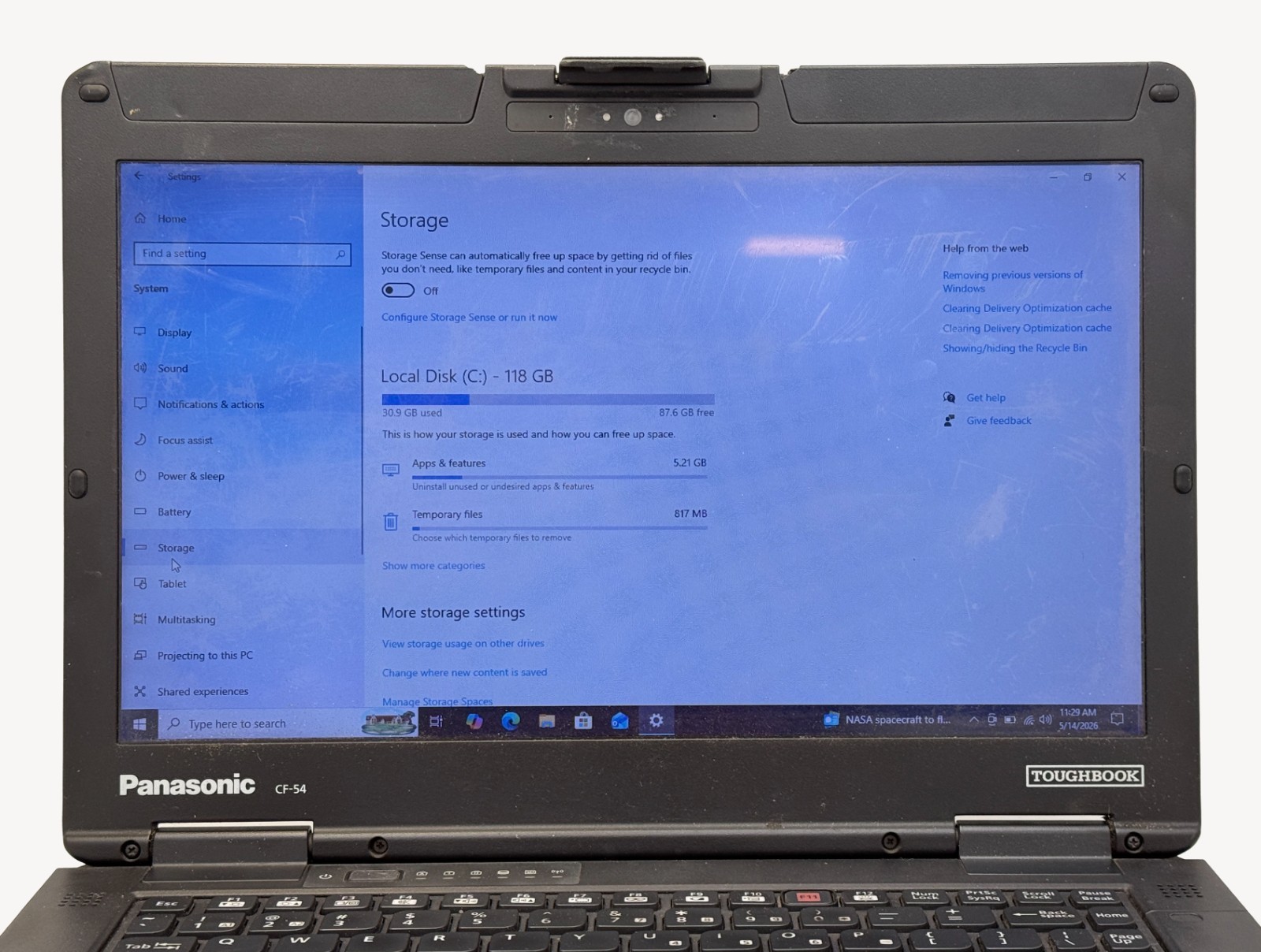 Panasonic Toughbook CF-54 MK3 i5-7300u 2.6GHz 16GB RAM 128GB M.2 SSD + 240GB HDD