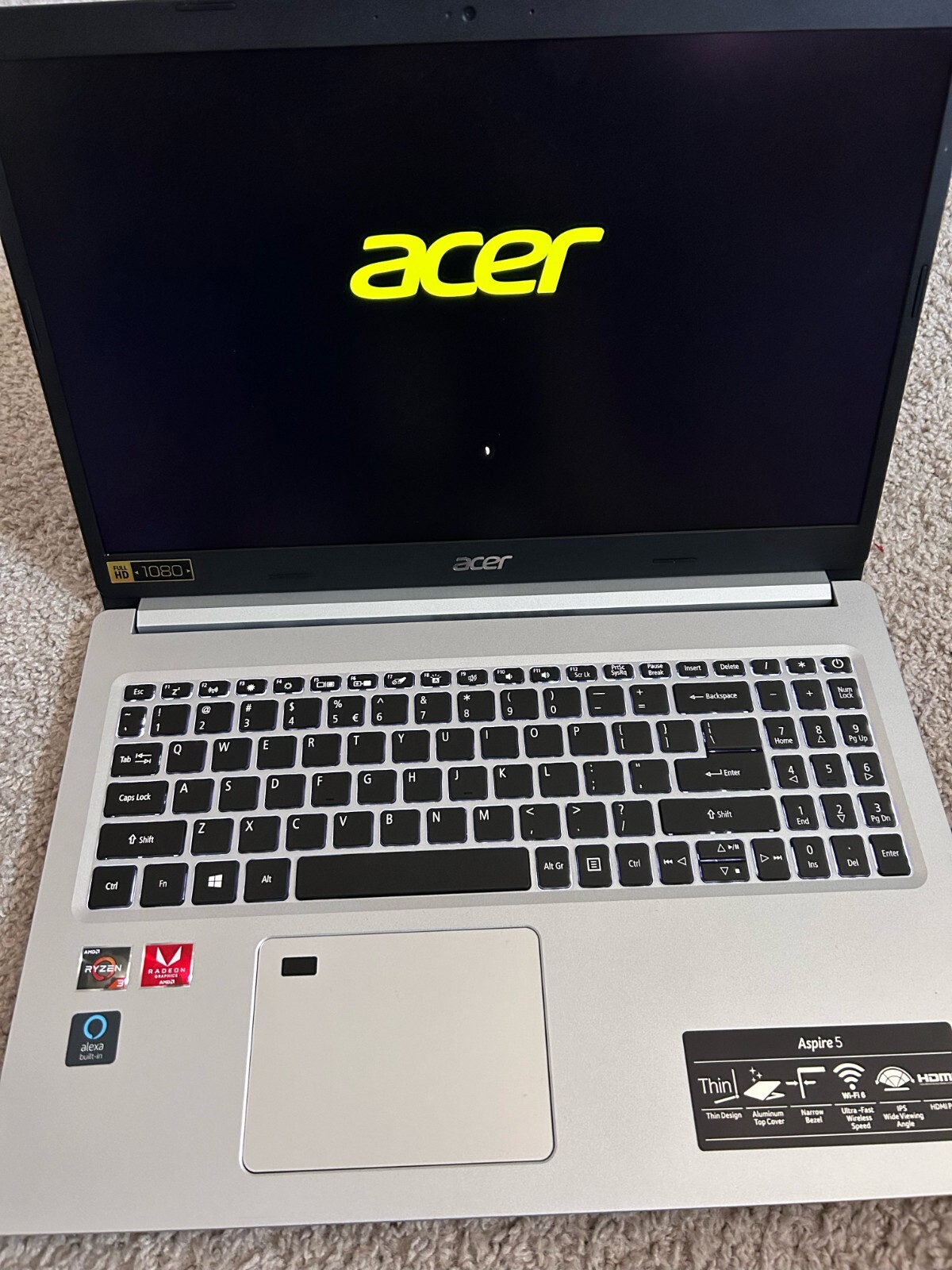 Acer Aspire 5 A515-46-R14K 15.6″ (128GB SSD, AMD Ryzen 3 3350U, 2.1GHz, 4GB RAM)