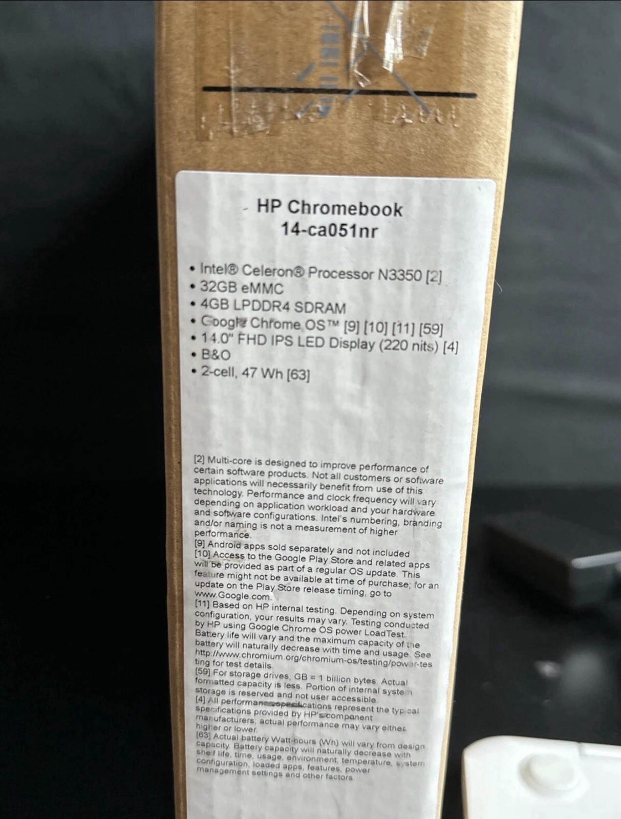 HP Chromebook 14-ca051nr White 14 Inch FHD IPS Display Laptop Excellent Cond